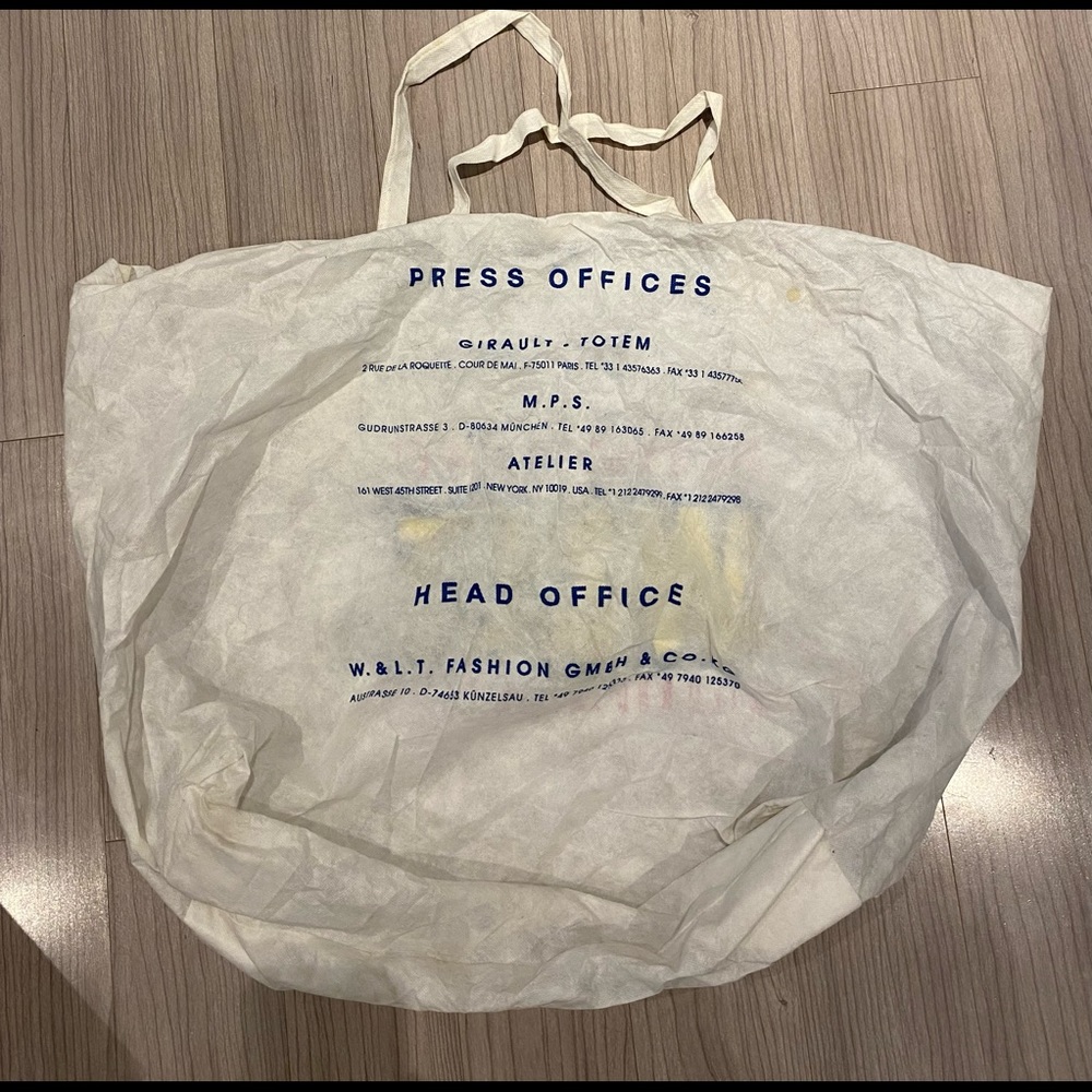 SUPER RARE oversized W&LT showroom tote bag. Late 90s - Picture 2 of 2